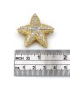 Diamond Starfish Brooch Pin in Gold